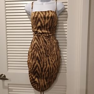 Wild Fable Stylish Brown Patterned Women's Dress Size XL
